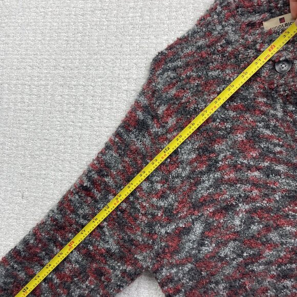Woolrich Button Up Sweater Black / Red Women Size 2XL Wool Blend 9641 Cozy Knit - Picture 8 of 12